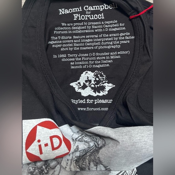 Fiorucci Women’s Naomi Campbell Graphic Black Tank Top Size Large - Picture 7 of 8